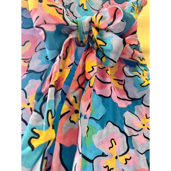 For Love & Lemons Yasmin Mini Dress Monet Floral Bamboo New Size Small - Picture 8 of 13